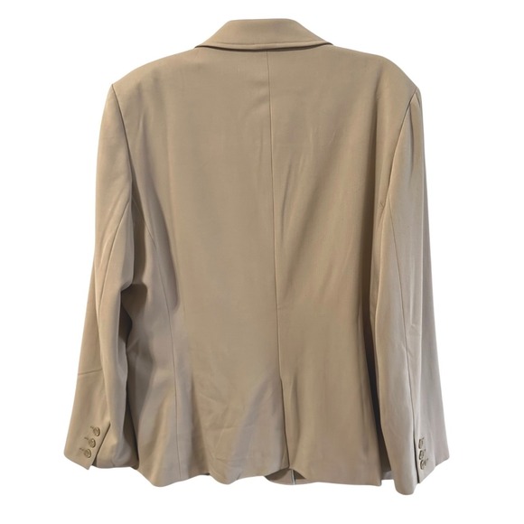 TRAVELSMITH Womens NWT Blazer Tan Beige Size 16 Single Breasted Classic - Picture 8 of 8